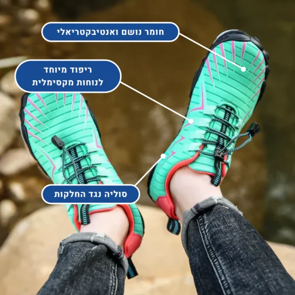 נטורל פרוטקשן פרו מקס - נעלי יחפנים אורטופדיות להקלת כאבי רגליים וברכיים